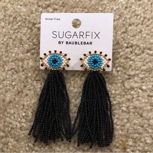 New BaubleBar evil eye dangle earrings NWT